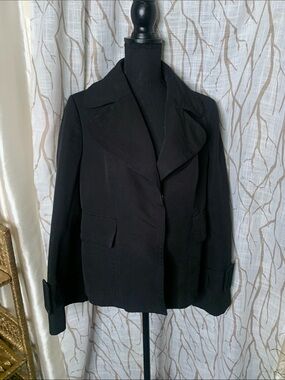 Worthington Short Black Women's Tailored Trench Jacket
